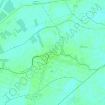 Mappa topografica Casumaro, altitudine, rilievo