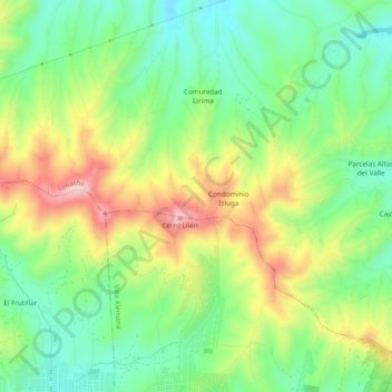 Mappa topografica Linzor, altitudine, rilievo