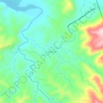 Mappa topografica Cadaclan, altitudine, rilievo