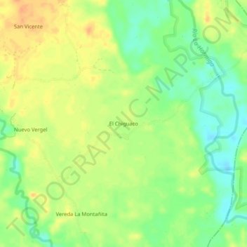 Mappa topografica El Chiguaco, altitudine, rilievo