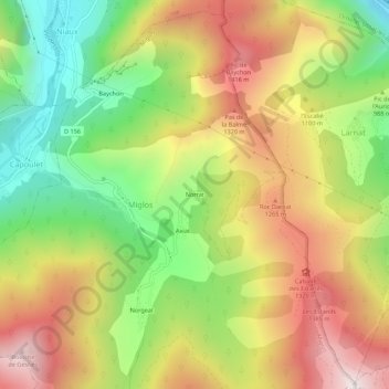 Mappa topografica Norrat, altitudine, rilievo