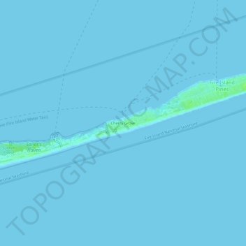 Mappa topografica Cherry Grove, altitudine, rilievo