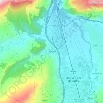 Mappa topografica San Mateo, altitudine, rilievo