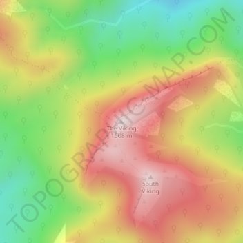 Mappa topografica The Viking, altitudine, rilievo