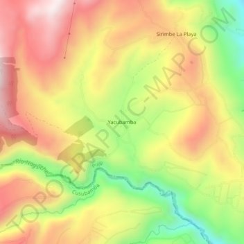 Mappa topografica Yacubamba, altitudine, rilievo