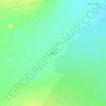 Mappa topografica Waza, altitudine, rilievo