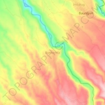 Mappa topografica Buenavista, altitudine, rilievo
