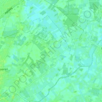 Mappa topografica Heesakker, altitudine, rilievo