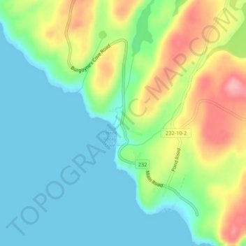 Mappa topografica Clifton, altitudine, rilievo