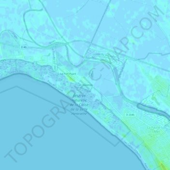 Mappa topografica Les Violettes, altitudine, rilievo
