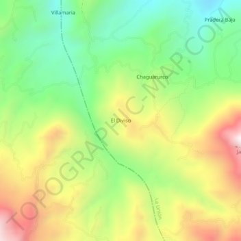 Mappa topografica El Diviso, altitudine, rilievo