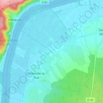 Mappa topografica Hameau du Plessis, altitudine, rilievo