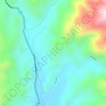 Mappa topografica Limites, altitudine, rilievo