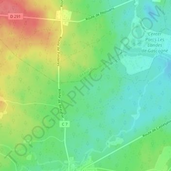 Mappa topografica La Fontan, altitudine, rilievo