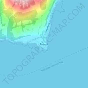 Mappa topografica Toward, altitudine, rilievo