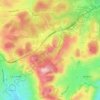 Mappa topografica Mougins le Haut, altitudine, rilievo