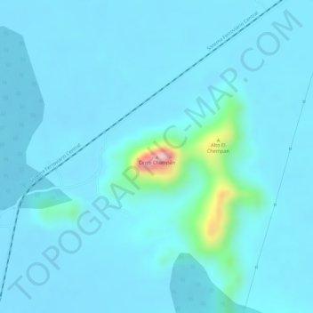 Mappa topografica Cerro Champán, altitudine, rilievo