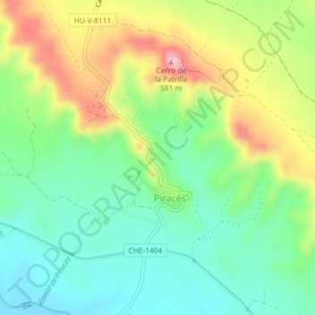 Mappa topografica La Almunia, altitudine, rilievo