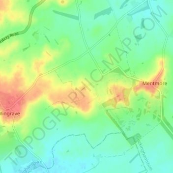 Mappa topografica Crafton, altitudine, rilievo