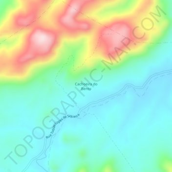 Mappa topografica Cachoeira do Bento, altitudine, rilievo