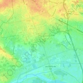 Mappa topografica Le Clos du Pin, altitudine, rilievo