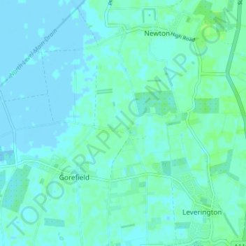Mappa topografica Fitton End, altitudine, rilievo