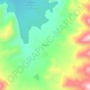 Mappa topografica El Mauro, altitudine, rilievo
