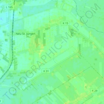 Mappa topografica Winkelmoor, altitudine, rilievo