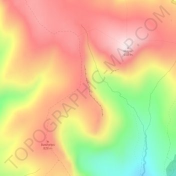 Mappa topografica South Craig, altitudine, rilievo