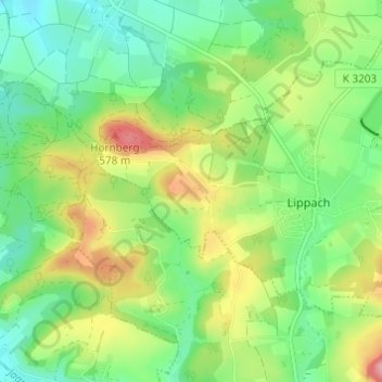 Mappa topografica Beerhalden, altitudine, rilievo