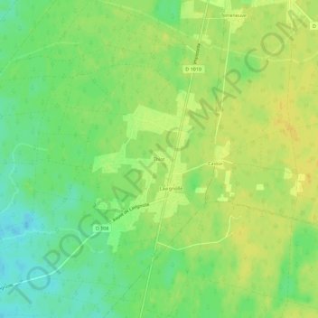 Mappa topografica Thiot, altitudine, rilievo