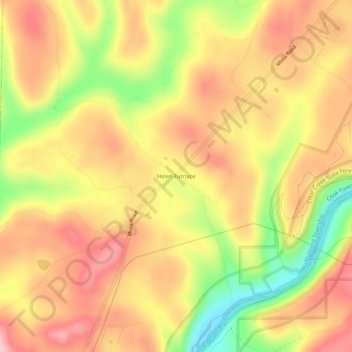 Mappa topografica Helen Furnace, altitudine, rilievo
