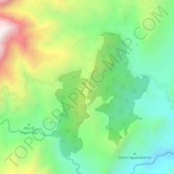 Mappa topografica Morcote, altitudine, rilievo