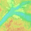 Mappa topografica Заозерье, altitudine, rilievo