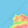 Mappa topografica Hartland Point, altitudine, rilievo
