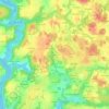 Mappa topografica Kerio, altitudine, rilievo