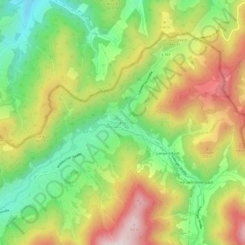 Mappa topografica Oberprechtal, altitudine, rilievo
