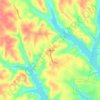 Mappa topografica Ridgeville, altitudine, rilievo
