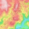 Mappa topografica Lavergne, altitudine, rilievo