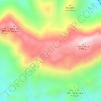 Mappa topografica Balagares, altitudine, rilievo