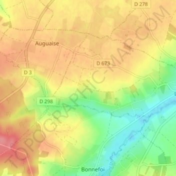 Mappa topografica Le Goutier, altitudine, rilievo