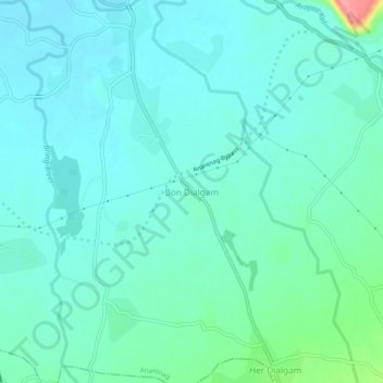 Mappa topografica Bon Dialgam, altitudine, rilievo