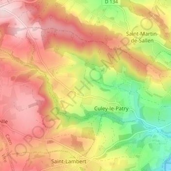 Mappa topografica Le Carcanet, altitudine, rilievo
