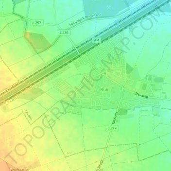 Mappa topografica Am Hofacker, altitudine, rilievo