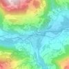 Mappa topografica Ilanz, altitudine, rilievo