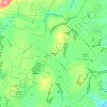 Mappa topografica Firetown, altitudine, rilievo