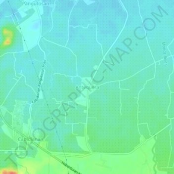 Mappa topografica Antequera, altitudine, rilievo
