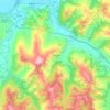 Mappa topografica Orbregno, altitudine, rilievo