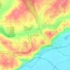 Mappa topografica Casal dos Ossos, altitudine, rilievo