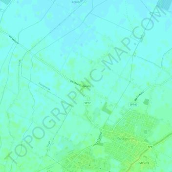 Mappa topografica Maiano, altitudine, rilievo